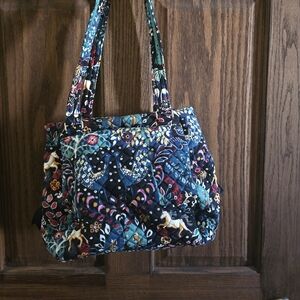 Vera Bradley Enchantment multi compartment shoulder bag.